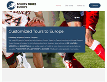 Tablet Screenshot of europehockeytours.com